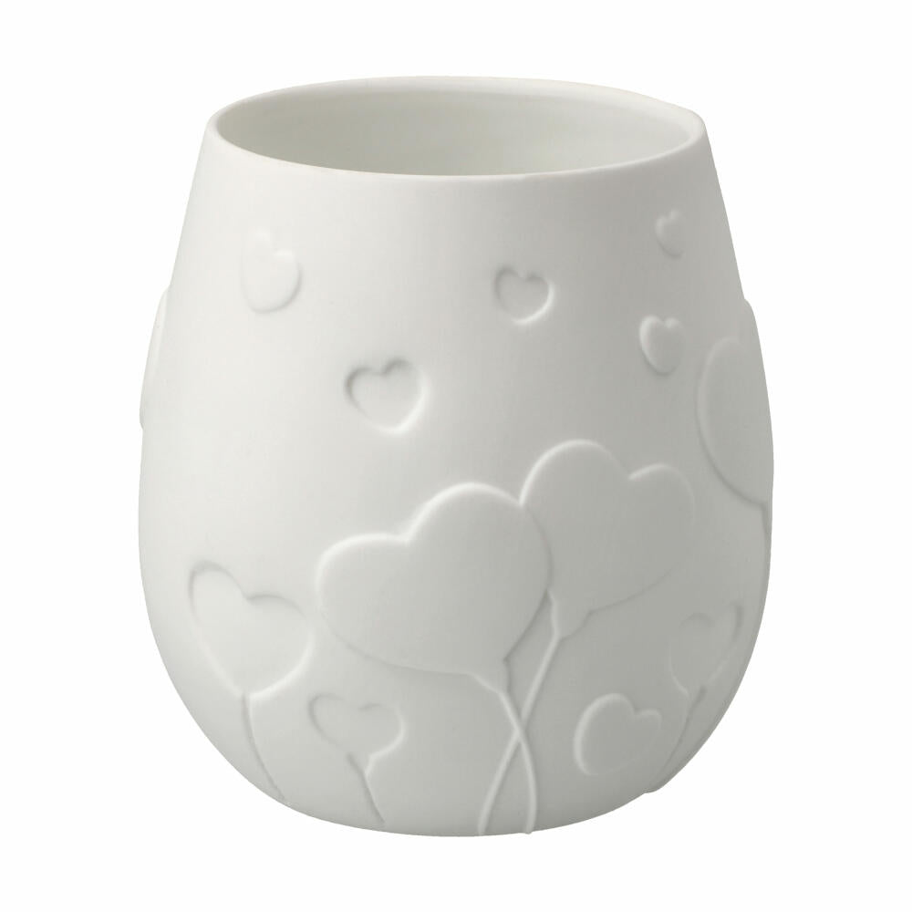 Goebel Windlicht Alles Liebe!, Teelichthalter, Biskuit-Porzellan, Weiß, 10 cm, 23123401