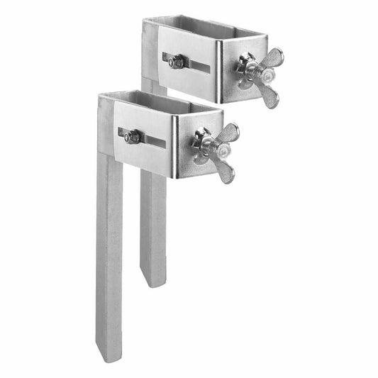 Hailo Sicherheits-Leiternspitzen 2er-Set, für Anlege- und Schiebeleitern, Metall, Silber, 9954-001