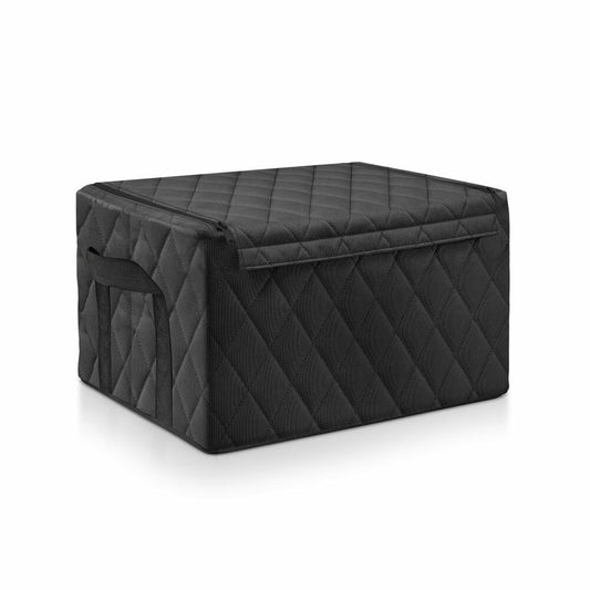 reisenthel storagebox M, storage box, recycled polyester fabric, Rhombus Black, 30 L, FS7059