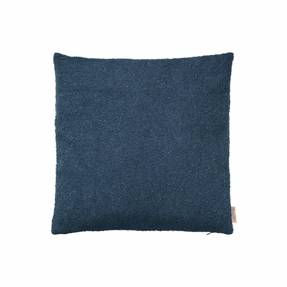 Blomus Kissenbezug Boucle, Kissenhülle für Kopf- oder Sofakissen, Midnight Blue, 50 x 50 cm, 66590