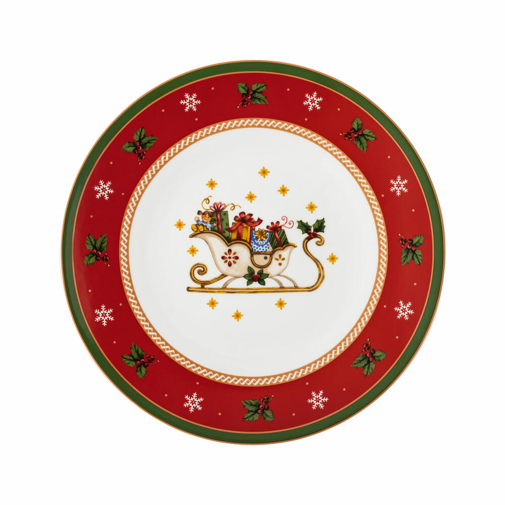 Hutschenreuther Cookie Plate Happy Wintertime Red, Serving Plate, Porcelain, Multi-Coloured, 31 cm, 02488-727471-12785