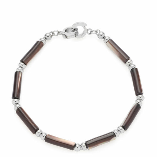 Leonardo Jewels Armband Nonna Clip&Mix, Armreif, Armschmuck, Edelstahl, Braun, 022086