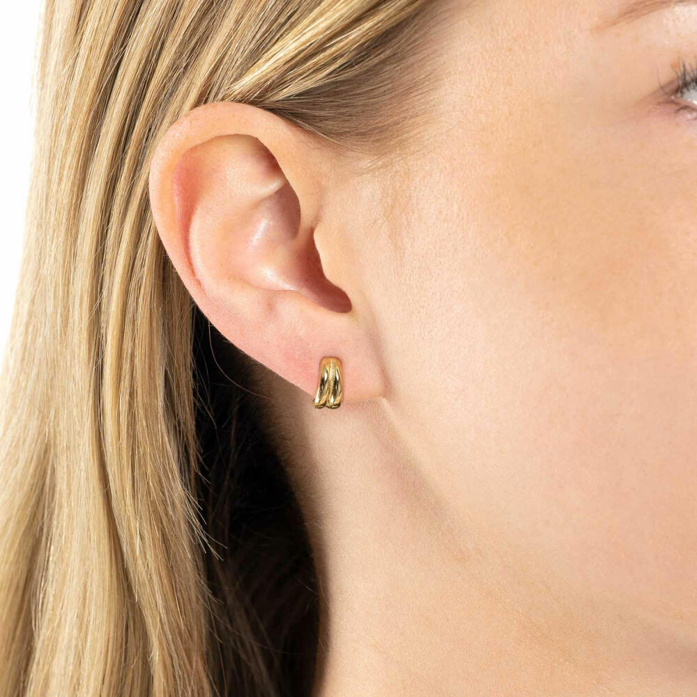 Leonardo Jewels Creole Dani Ciao set of 2, stud earrings, earrings, stainless steel, golden, 022338