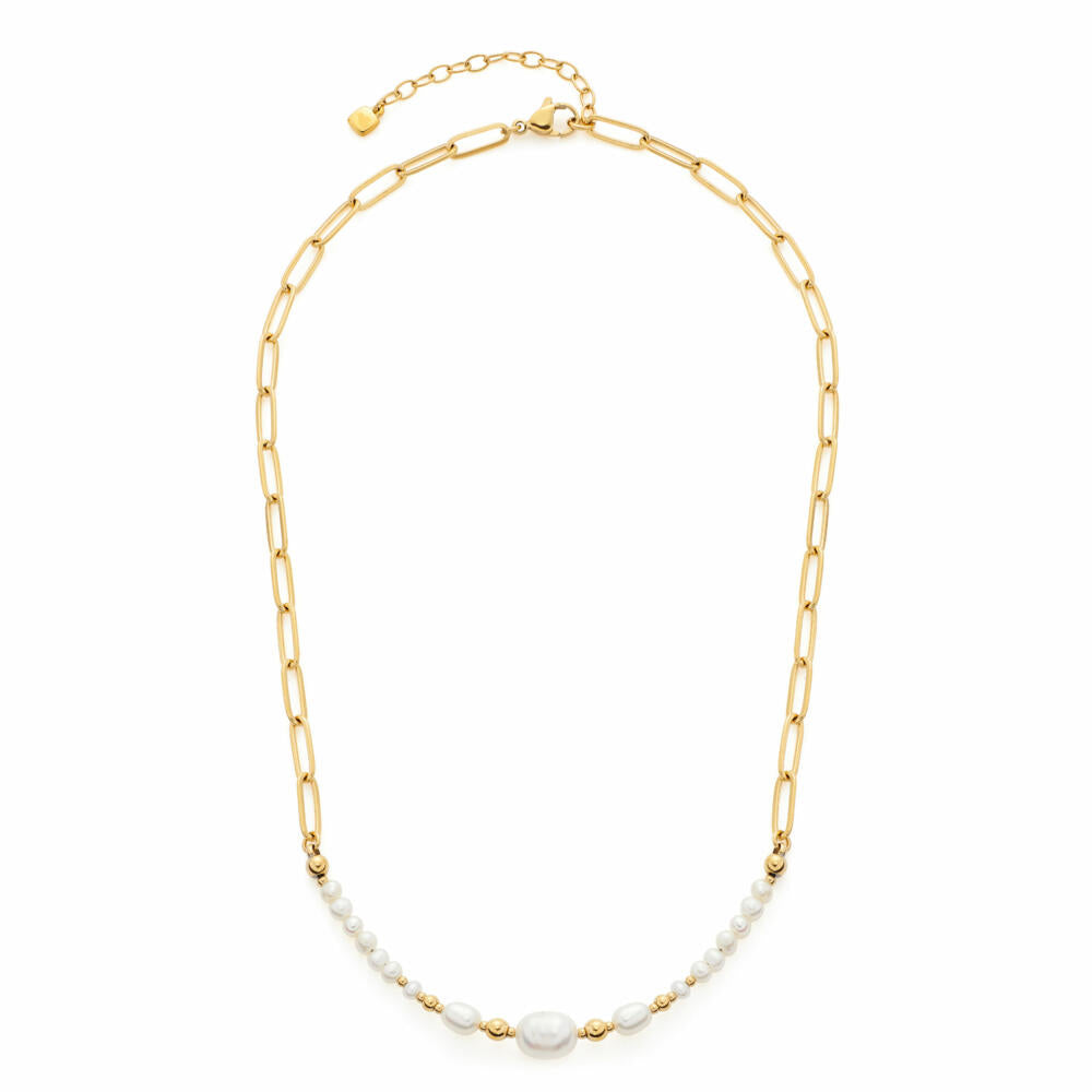 Leonardo Jewels Halskette Inka, Kette, Modeschmuck, Halsschmuck, Edelstahl, Golden, 022062