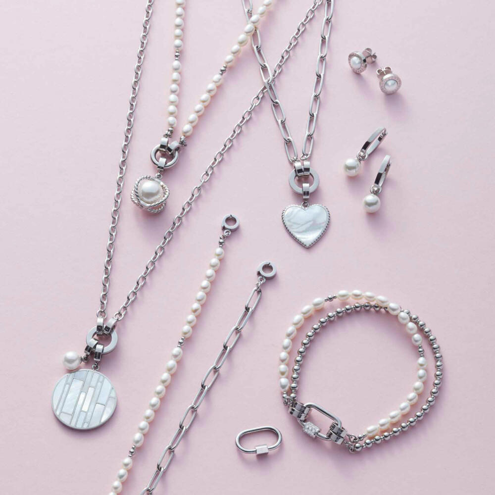 Leonardo Jewels Pendant Caya Clip&amp;Mix, Chain Pendant, Stainless Steel, Silver, 022199