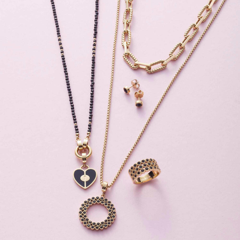 Leonardo Jewels Halskette Moni Clip&Mix, Kette, Halsschmuck, Edelstahl, Golden, 43 cm, 022232