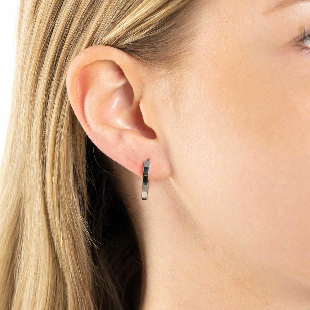 Leonardo Jewels Creole silver Ronia Beautys set of 2, stud earrings, stainless steel, silver, 022147