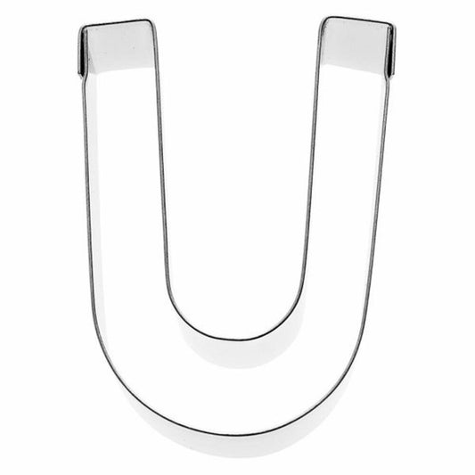 Birkmann cookie cutter letter U, cookie cutter, cookie mold, biscuit, cookies, stainless steel, 6 cm, 196490