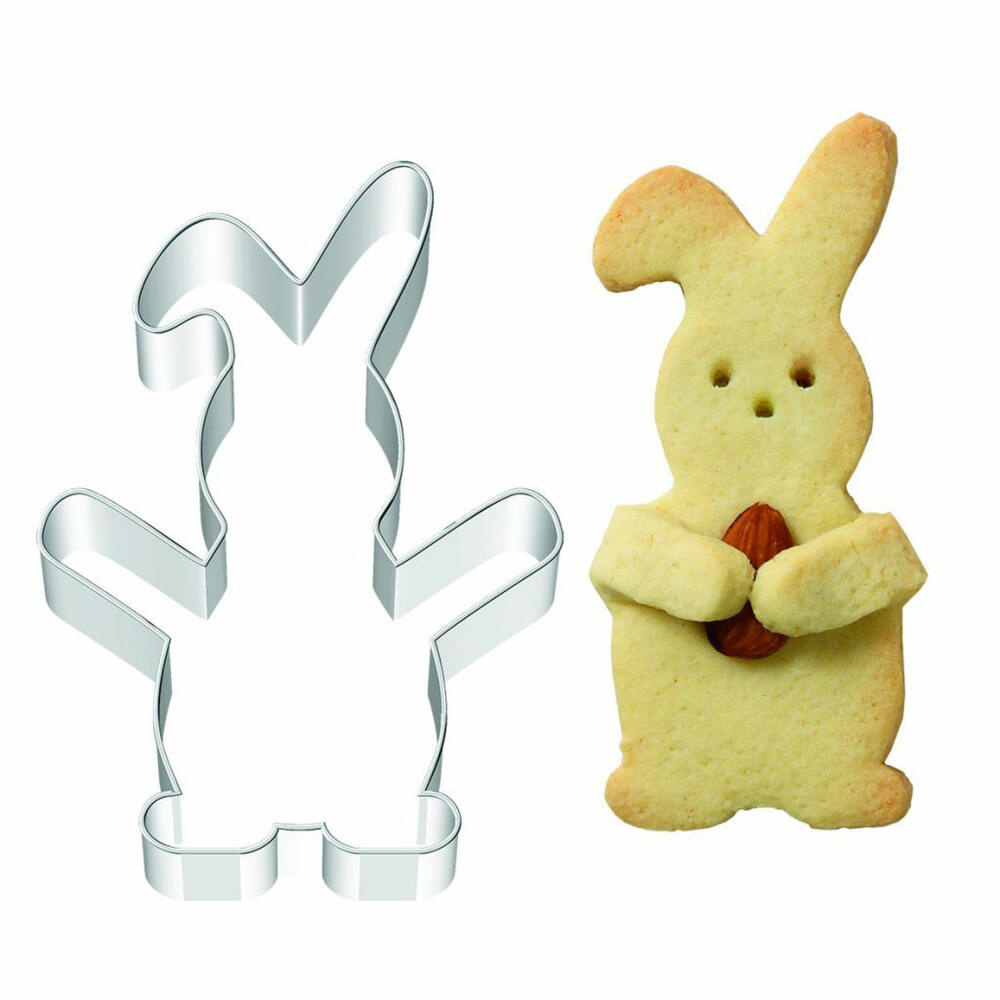 Birkmann Cookie Cutter Cuddly Cookie Rabbit, Cookie Cutter, Cookie Mold, Biscuit, Cookies, Stainless Steel, 10.2 cm, 197213