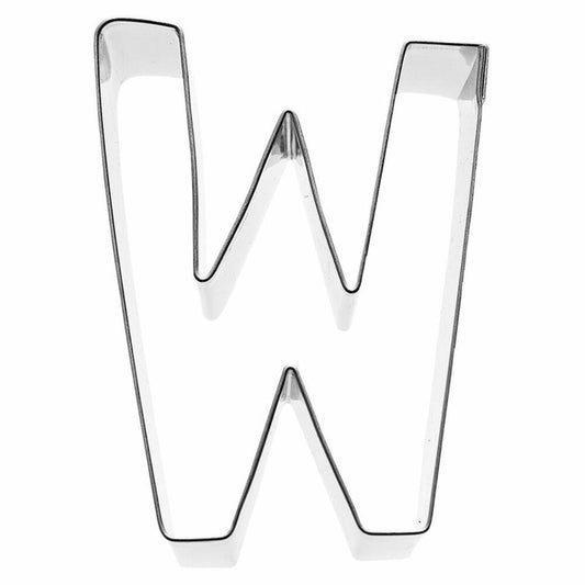 Birkmann cookie cutter letter W, cookie cutter, cookie mold, biscuit, cookies, stainless steel, 6 cm, 196513