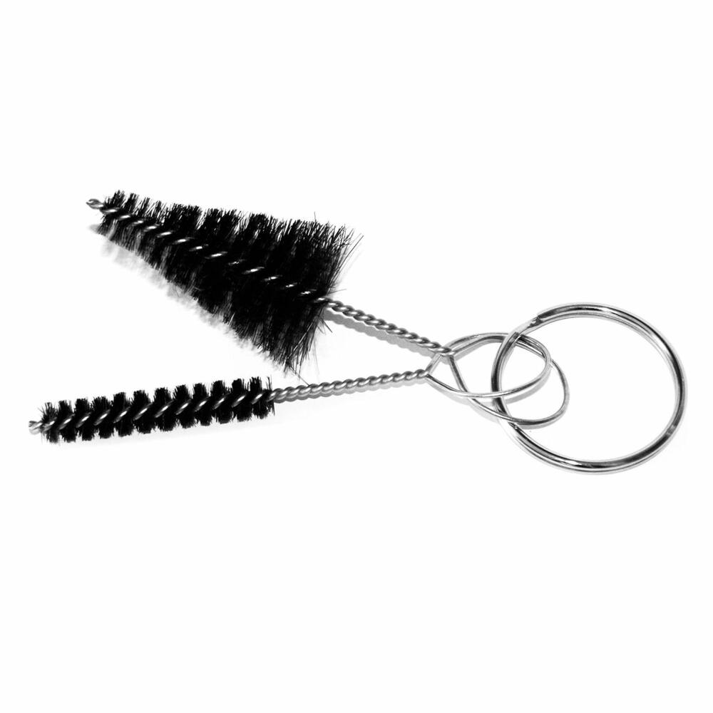 Birkmann brush set on ring mini, 2-piece, baking brushes, cleaning, kitchen helper, natural bristles / stainless steel, Ø 8 mm / 30 mm, 199019