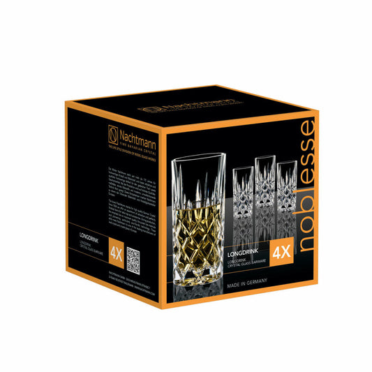 Nachtmann Noblesse Longdrinkglas Set, 8er Set, Wasserglas, Saftglas, Kristallglas, H 14.8 cm, 375 ml