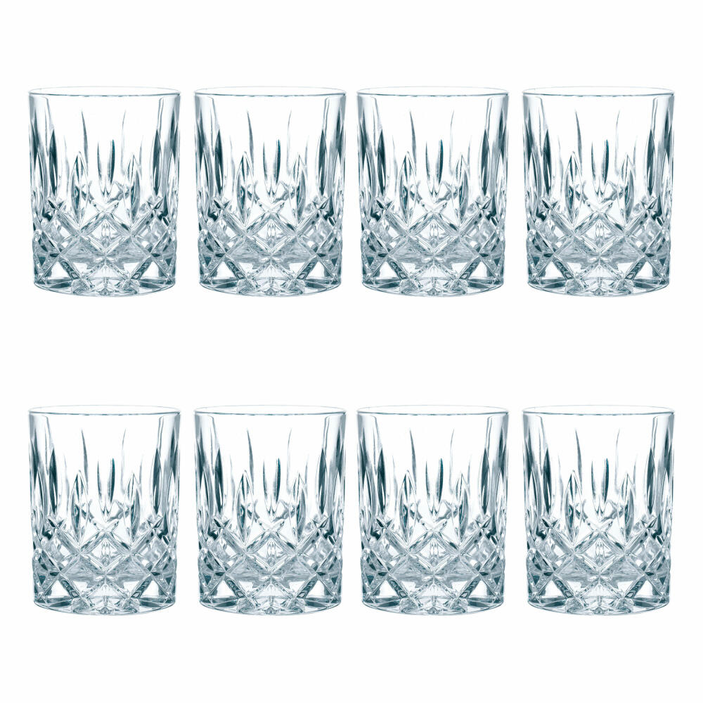 Nachtmann Noblesse whiskey cup set, set of 8, whiskey glass, tumbler, crystal glass, H 9.8 cm