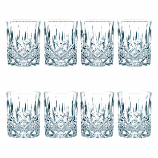 Nachtmann Noblesse whiskey cup set, set of 8, whiskey glass, tumbler, crystal glass, H 9.8 cm