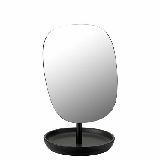 Stelton Spiegel Fjord, Kosmetikspiegel, Steinzeug, Eisen, Black, 25 cm, 117