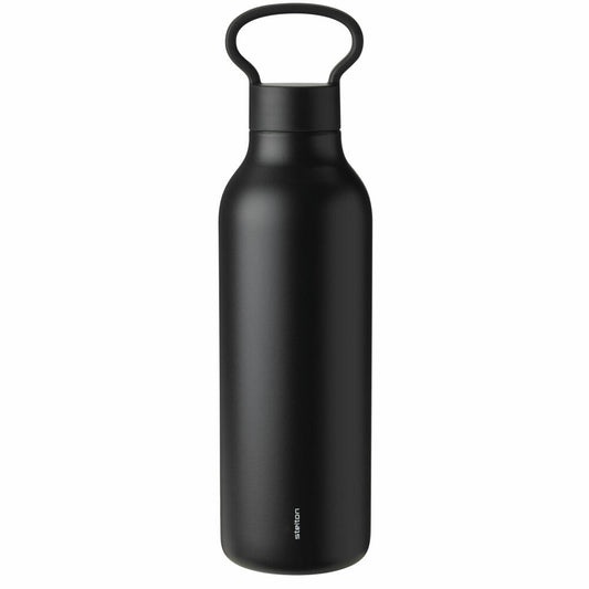 Stelton Isolierflasche Tabi, Edelstahl, Kunststoff, Silikon, Black, 550 ml, 372