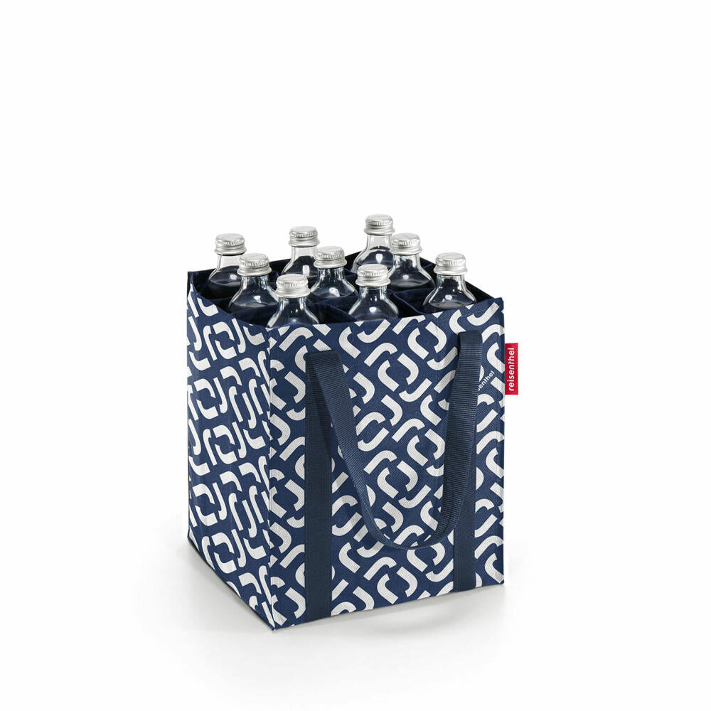 reisenthel bottlebag, for 9 bottles, carrying bag, bottle basket, bottle bag, Signature Navy, ZJ4073