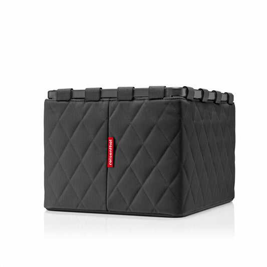 reisenthel framebox M, storage box, recycled polyester fabric, Frame Rhombus Black, 18 L, XG7071