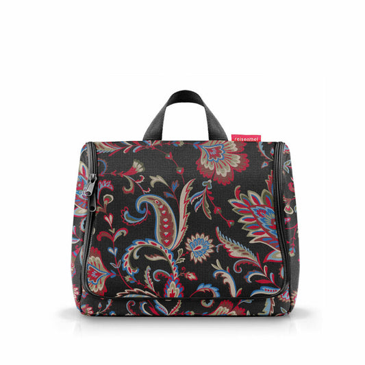 reisenthel toiletbag XL, toiletry bag, cosmetic bag, Paisley Black, 4 L, WO7064