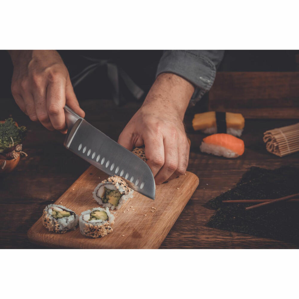 Nirosta Santoku knife Star, kitchen knife, stainless steel, silver, 18 cm blade length, 41832