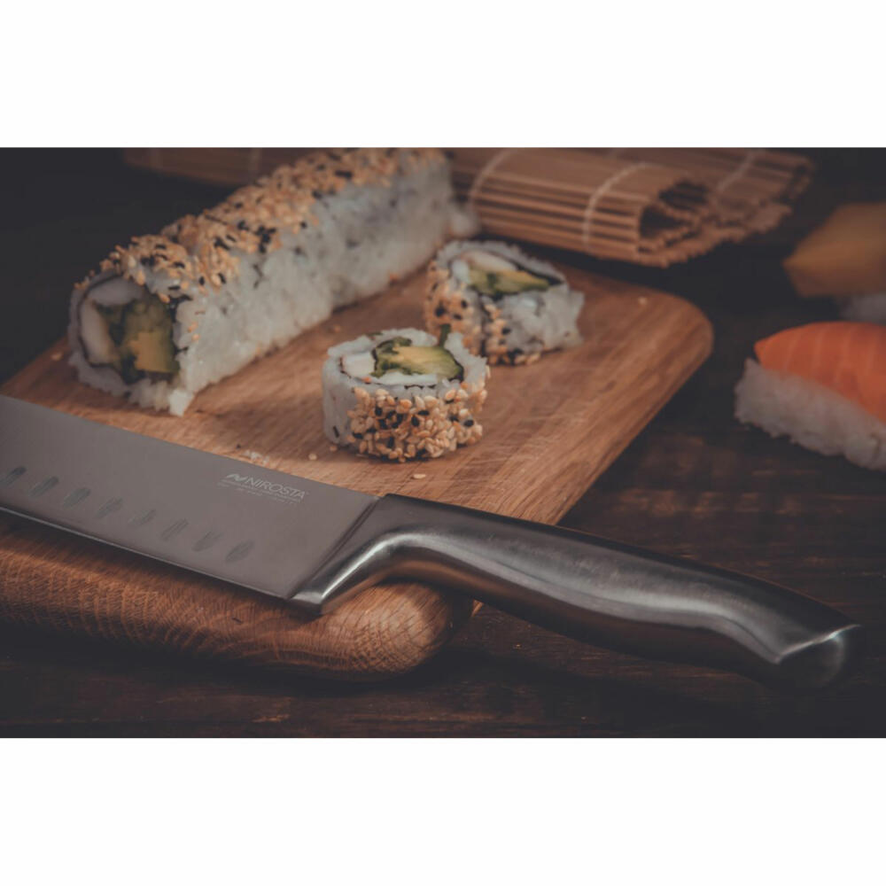 Nirosta Santoku knife Star, kitchen knife, stainless steel, silver, 18 cm blade length, 41832