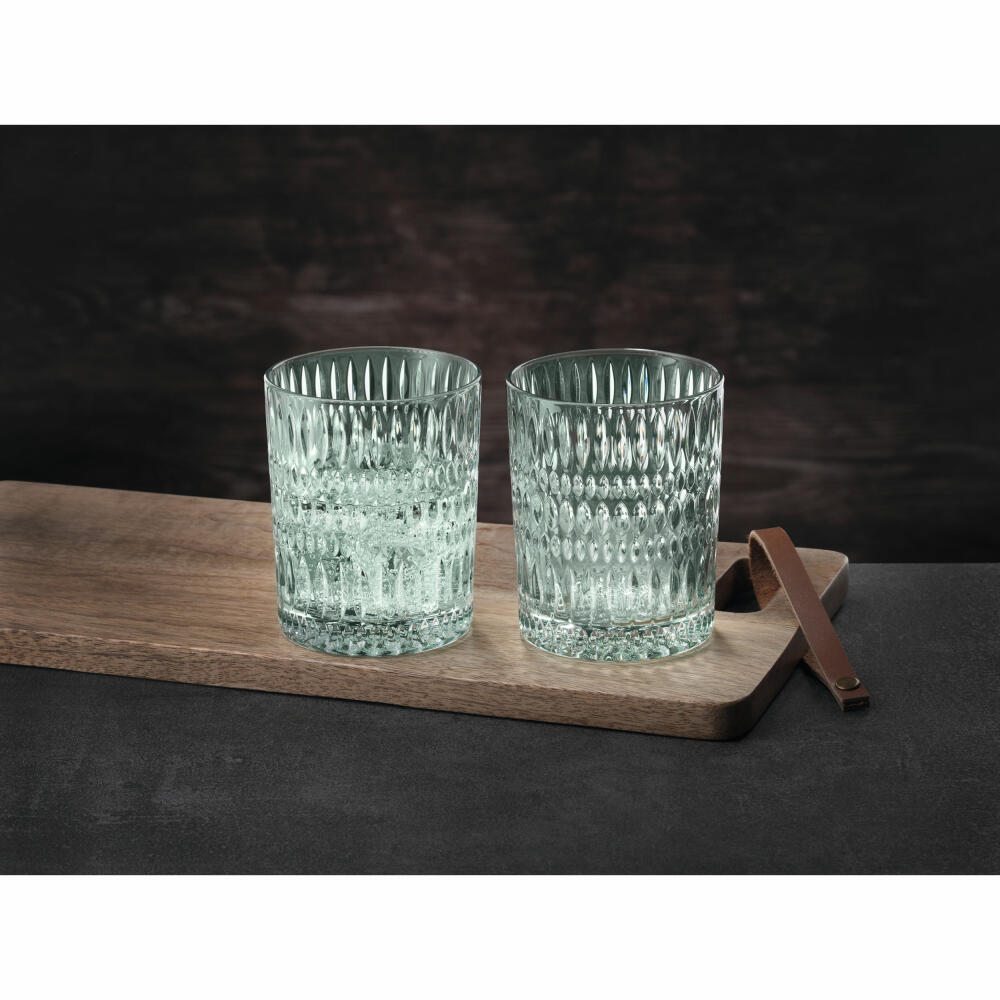 Nachtmann Ethno Tumbler, set of 2, whiskey tumblers, whiskey glass, crystal glass, mint, 304 ml, 105388