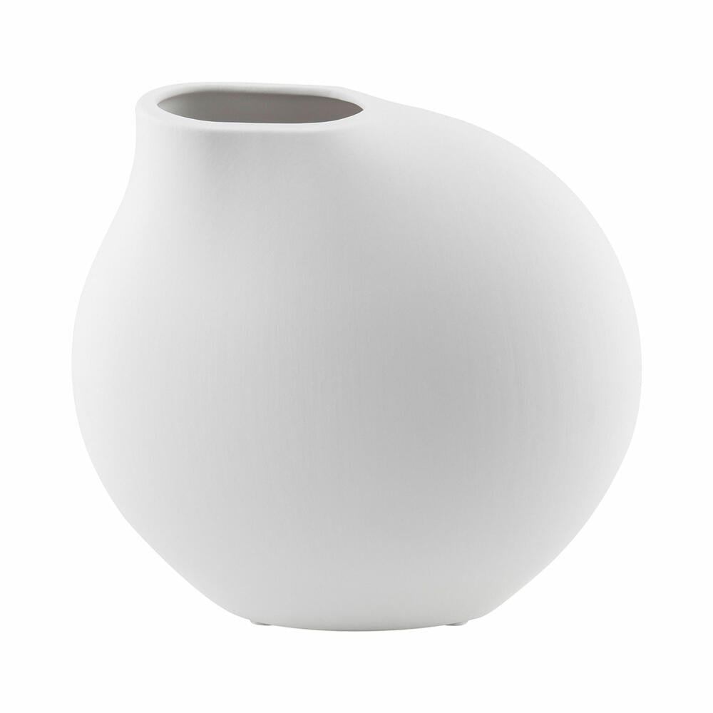 Blomus Vase Nona, Dekovase, Blumenvase, Porzellan, White, 14 cm, 66166