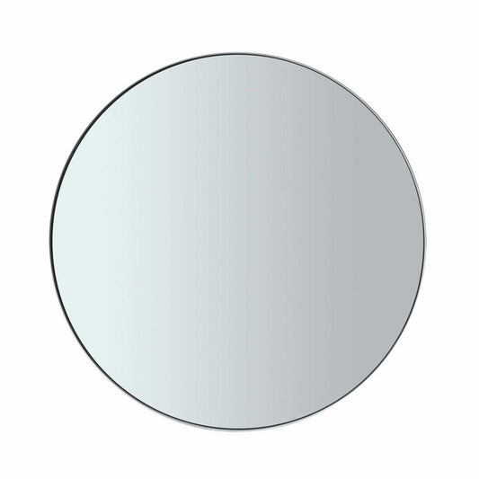 Blomus Wandspiegel Rim, Badezimmerspiegel, Dekospiegel, Stahl pulverbschichtet, farbiges Glas, White, 80 cm, 66163