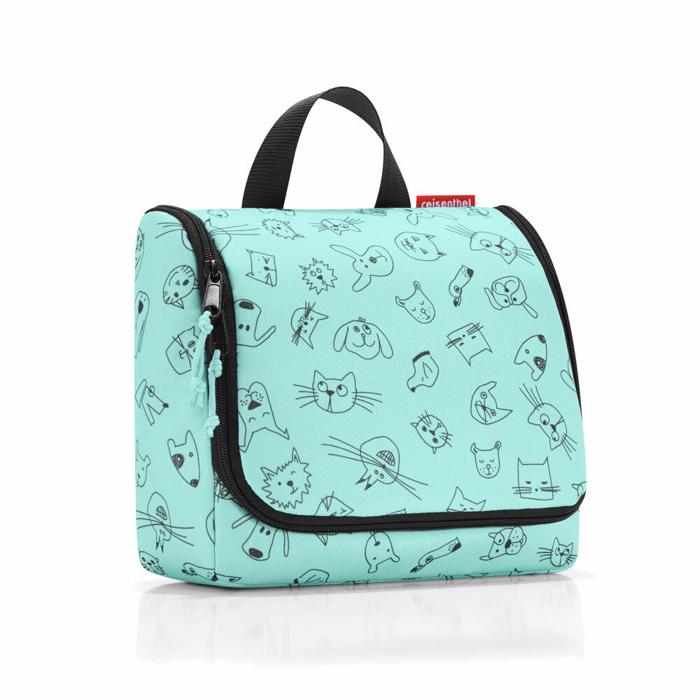 reisenthel toiletbag kids, bag, beauty case, toiletry bag, make-up bag, cosmetics, cats and dogs mint, WH4062