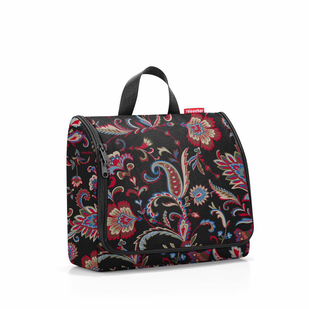 reisenthel toiletbag XL, toiletry bag, cosmetic bag, Paisley Black, 4 L, WO7064