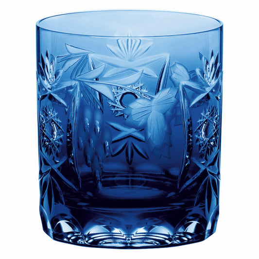 Nachtmann high-quality whiskey glass Pur Grape, cobalt blue, glass, crystal glass, 9 cm, 35894