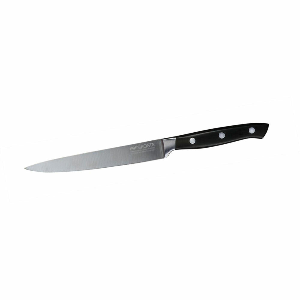 Nirosta universal knife Trinity, kitchen knife, stainless steel, POM, silver, black, 14 cm blade length, 43900