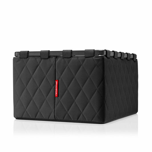 reisenthel framebox L, storage box, recycled polyester fabric, Frame Rhombus Black, 27 L, XH7071