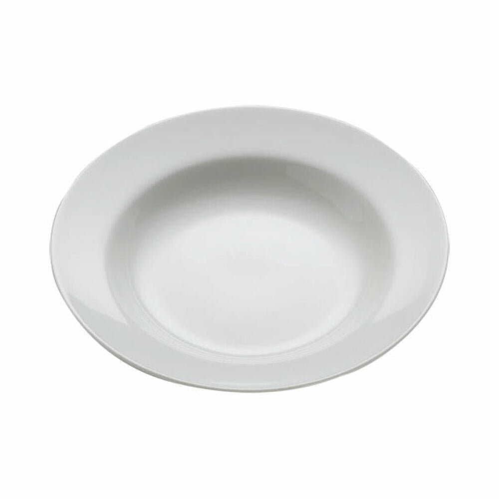 Maxwell & Williams Round Teller Suppe, White Basic Square, Suppenteller, Tiefer Teller, Salatteller, Porzellan, Weiß, 23 cm, P0092