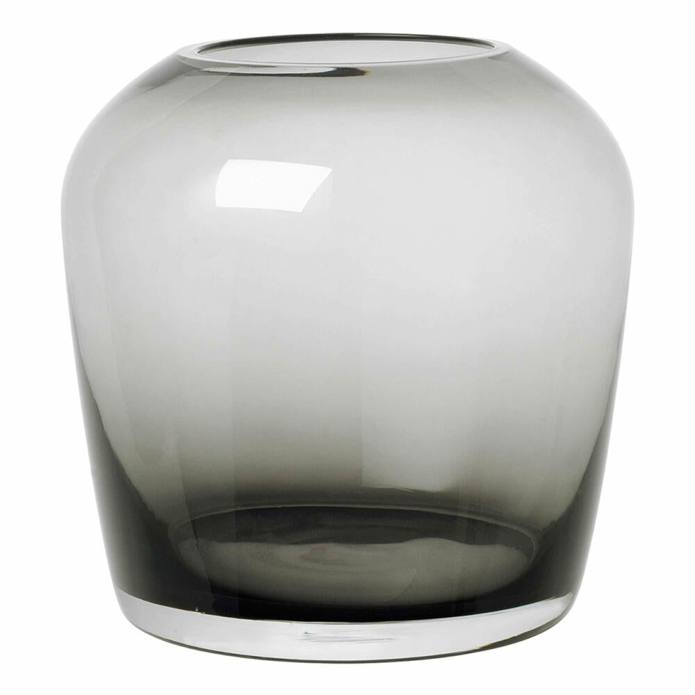 Blomus Vase LETA Smoke medium, Dekovase, Blumenvase, Glasvase, Glas farbig, 12.8 cm, 66140