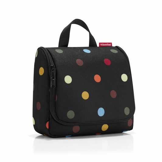 reisenthel Toiletbag, Kulturbeutel, Waschtasche, Schminktasche, Kosmetik Tasche, zum Aufhängen, Dots / Schwarz mit Punkten, WH7009