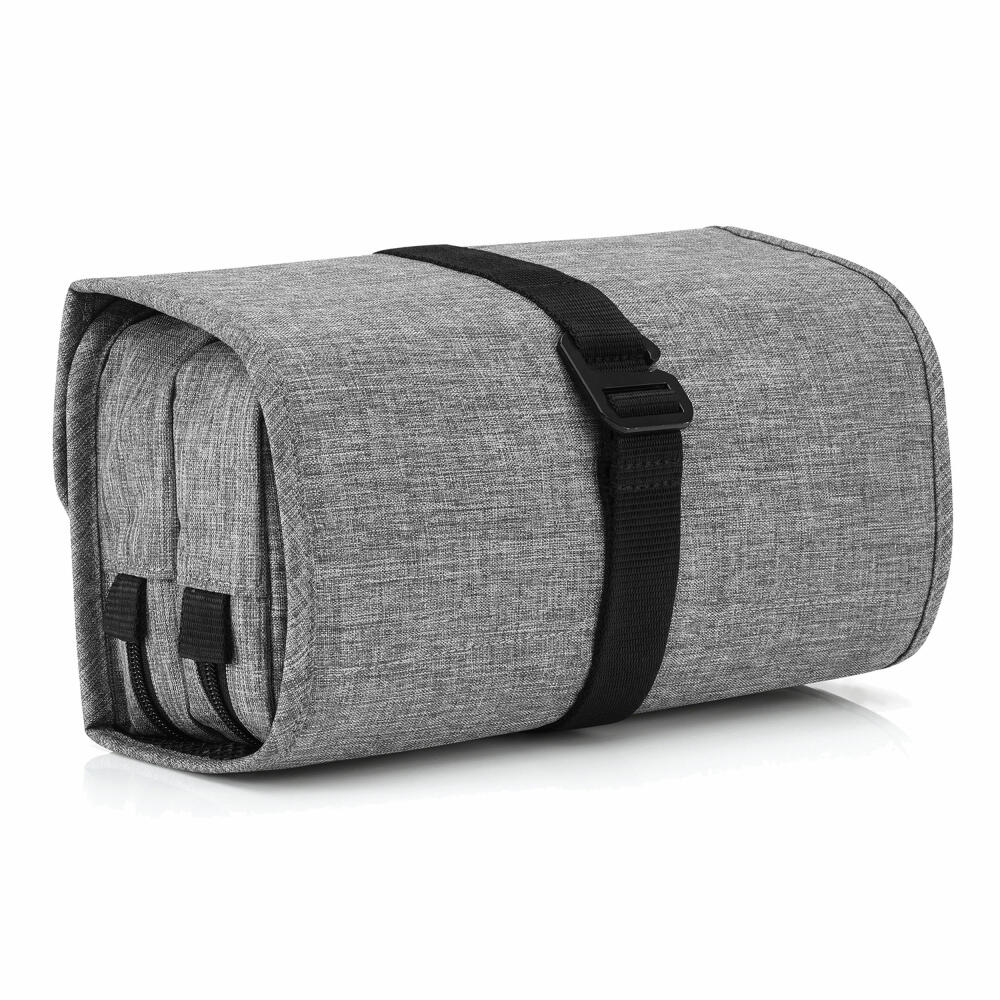 reisenthel wrapcosmetic, toiletry bag, toiletry bag, cosmetic bag, beauty case, for hanging, Twist Silver, 3 L, WB7052