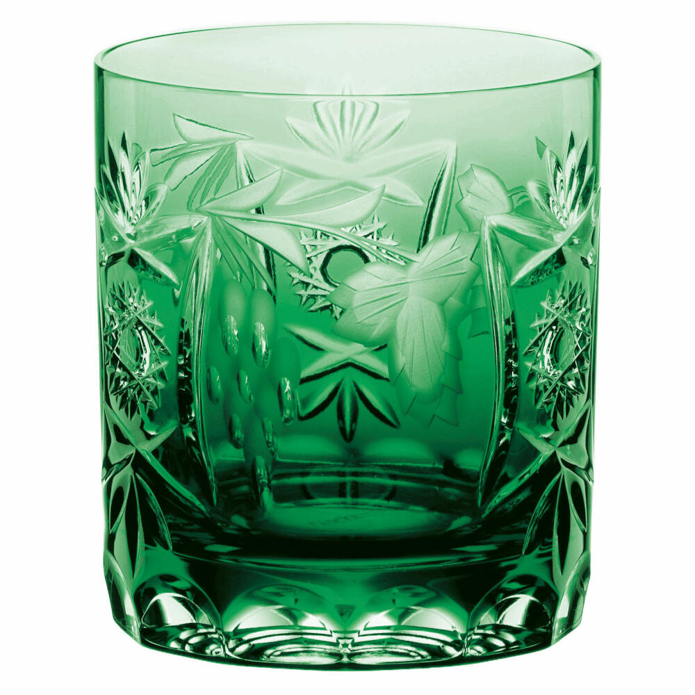 Nachtmann hochwertiges Whiskeyglas Pur Traube, Smaragdgrün, Glas, Kristallglas, 9 cm, 35897