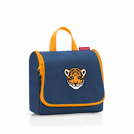 reisenthel toiletbag kids, toiletry bag, toiletry bag, bathroom bag, polyester fabric, Tiger Navy, 3 L, WH4077