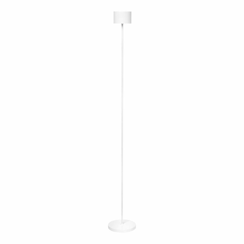 Blomus Mobile LED-Leuchte Farol Floor, dimmbar, USB-aufladbar, Aluminium matt pulverbeschichtet, Kunststoff, White, 115 cm, 66127