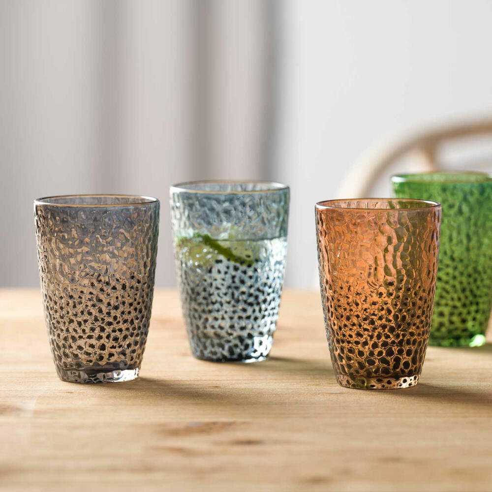 Leonardo Trinkglas Matera, Trinkbecher, Kalk-Natron-Glas, Anthrazit, 340 ml, 024382