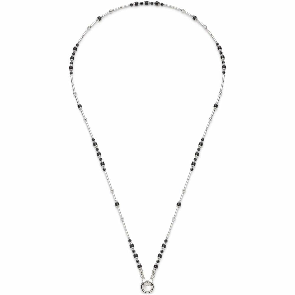 Leonardo Jewels Necklace 70 Osira Clip &amp; Mix, Chain, Jewelry, Stainless Steel Chain, Stainless Steel, Glass, Black, 023294