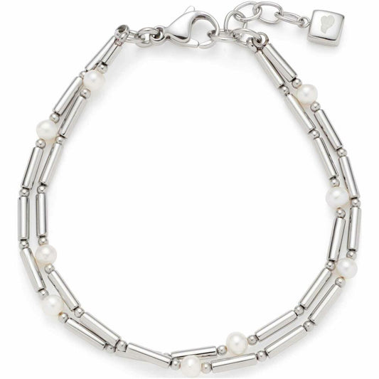 Leonardo Jewels Armband Mirella, Armschmuck, Schmuck, Edelstahl, Süßwasserzuchtperlen, Silber, 023337