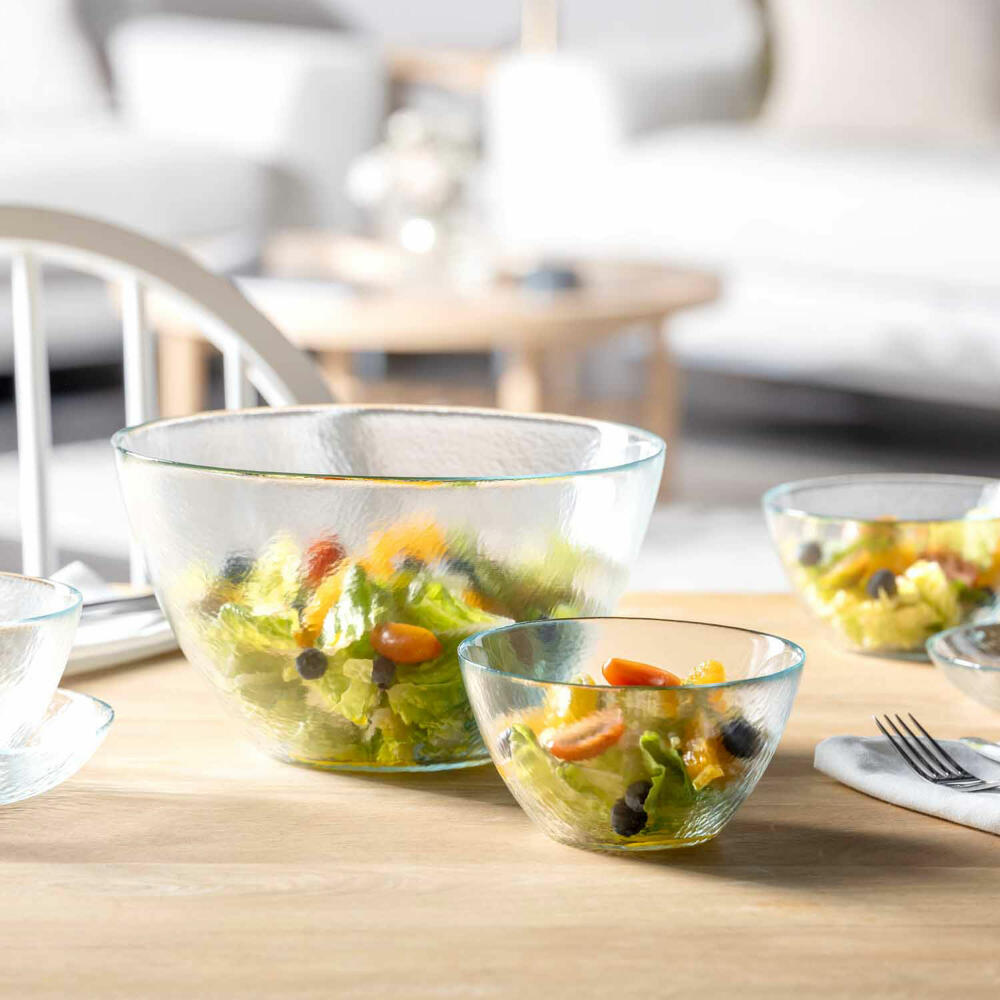 Leonardo Schale Attivo, Schüssel, Salatschüssel, Kalk-Natron-Glas, Klar, 24 cm, 025592