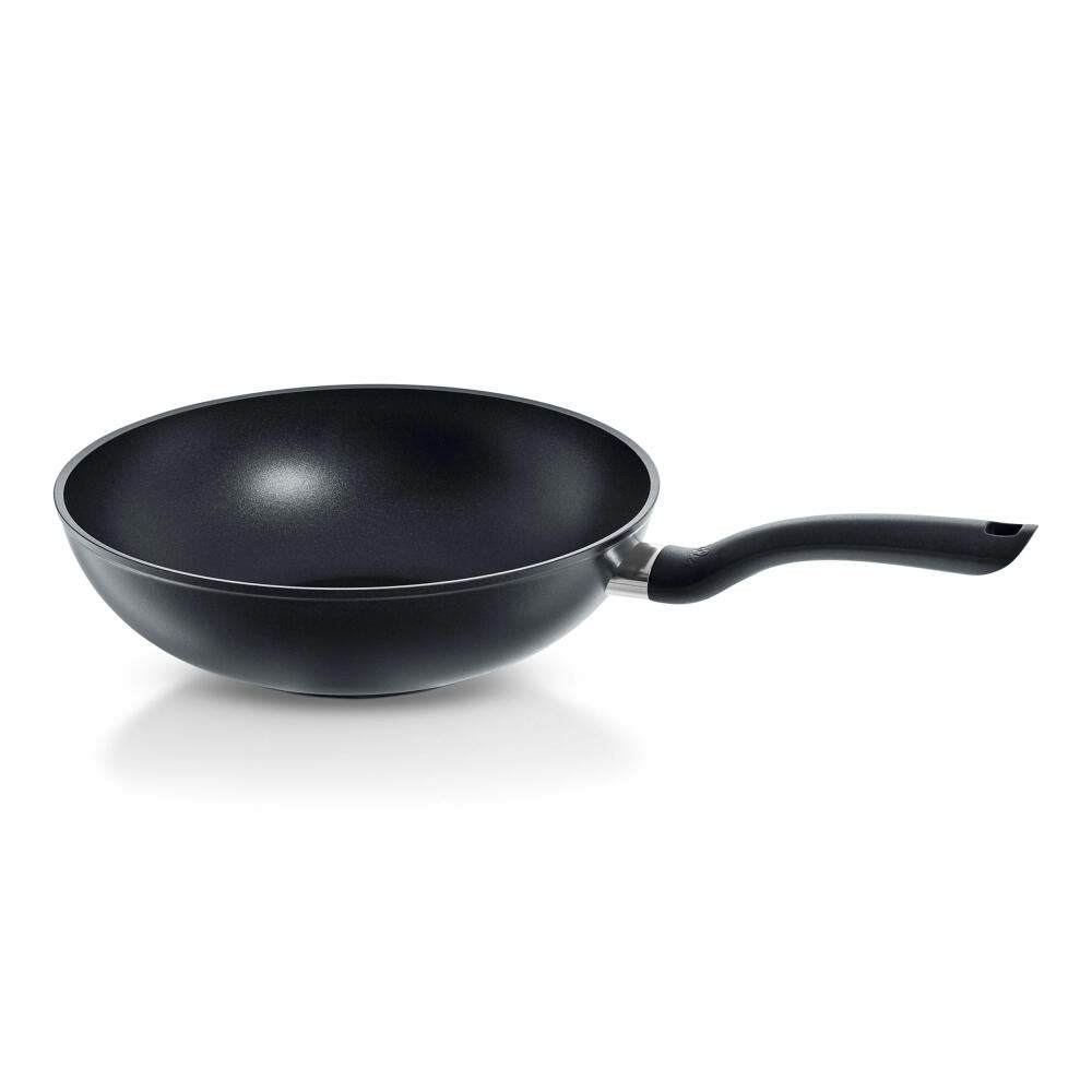 Fissler Cenit Induktion Wokpfanne, Wok, Pfanne, Kochgeschirr, Aluminium, Schwarz, 28 cm, 045 801 28 100 0