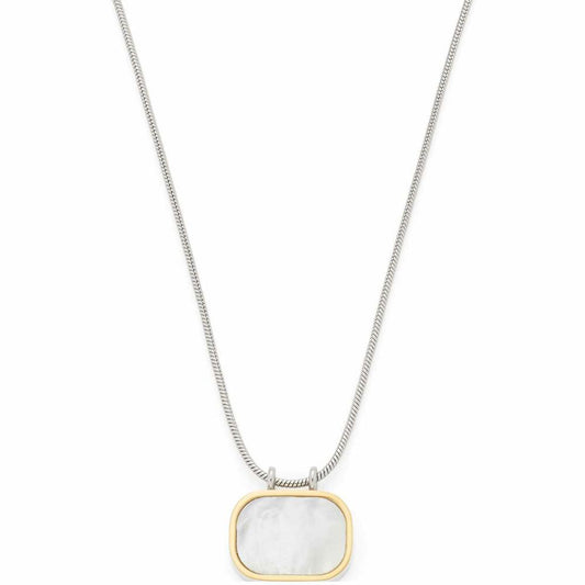 Leonardo Jewels Halskette Pirella, Kette, Schmuck, Edelstahlkette, Edelstahl IP Gold, MOP, Weiß, 023203