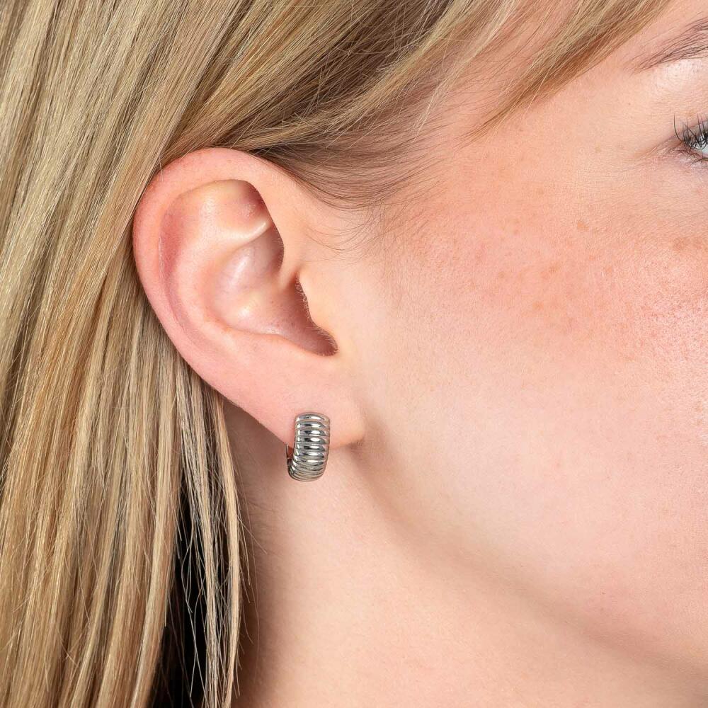 Leonardo Jewels Creole Ariba, set of 2, earrings, earrings jewelry, stainless steel, silver, 023186