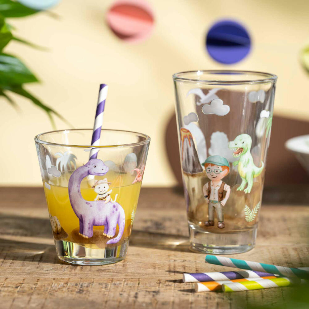 Leonardo drinking glasses set Bambini Avventura 6-pcs., drinking cup, soda-lime glass, multicolored, 215 ml, 023680