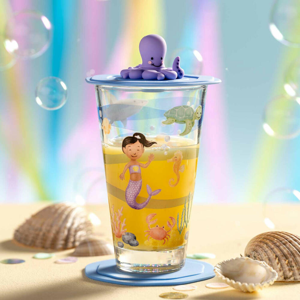 Leonardo Drinking Set Bambini Avventura Sea 3-pcs., Drinking Cup, Soda-lime Glass, Multi-colored, 300 ml, 023675