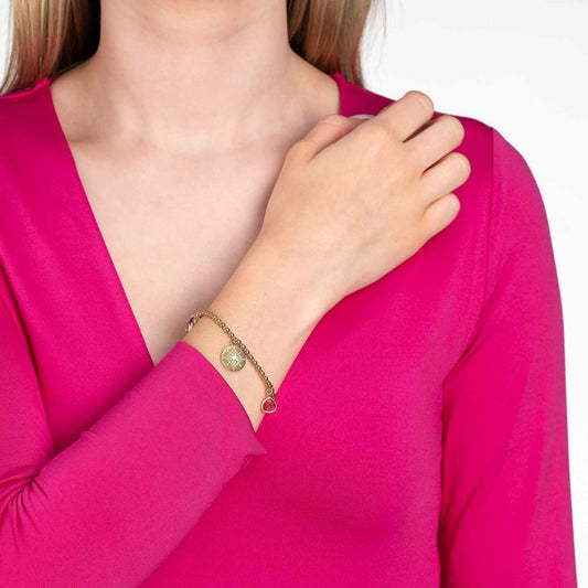 Leonardo Jewels Armband Giselle, Armschmuck, Schmuck, Edelstahl IP gold, Glas, 023215